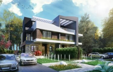 Twin House in midtown sky