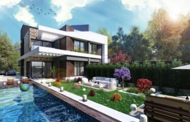 Twin House in midtown sky